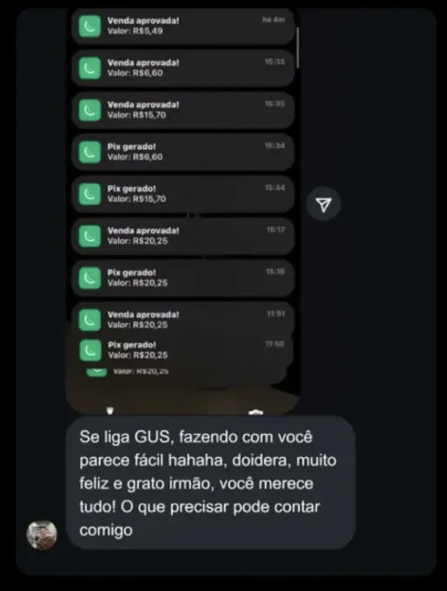 Print de resultado de aluno