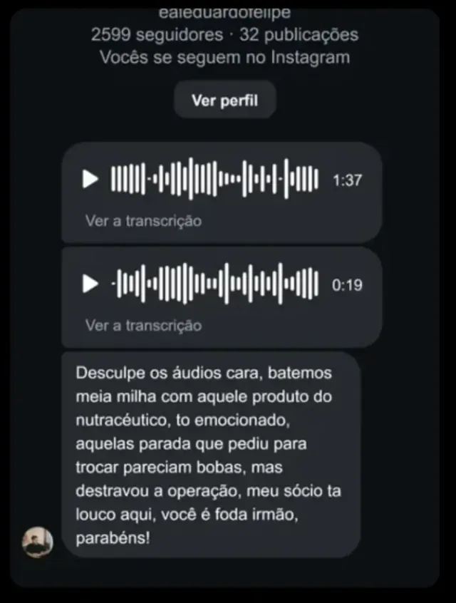 Print de resultado de aluno