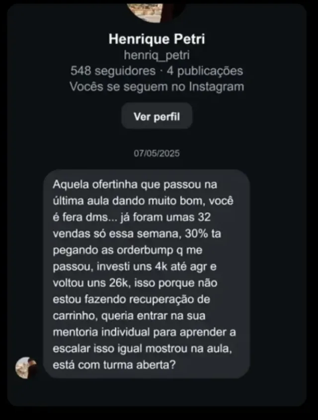 Print de resultado de aluno